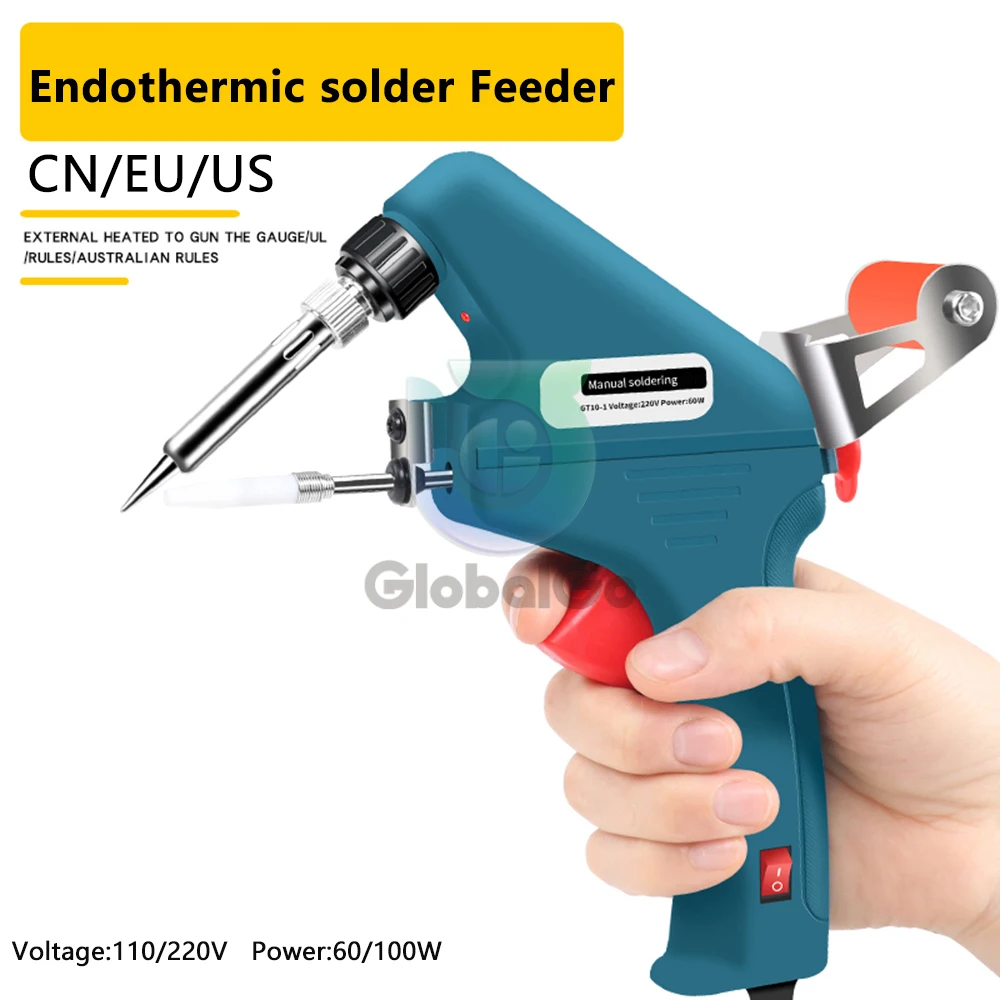 60W 480℃ Electronic Welding Torch Kit Internal Heat Helping Hand Soldering Iron Set Automatic Tin Feeding Machine Repair Tools 200w electric soldering iron digital temp adjustment automatic sleep internal thermal ceramic heating electronic welding tools