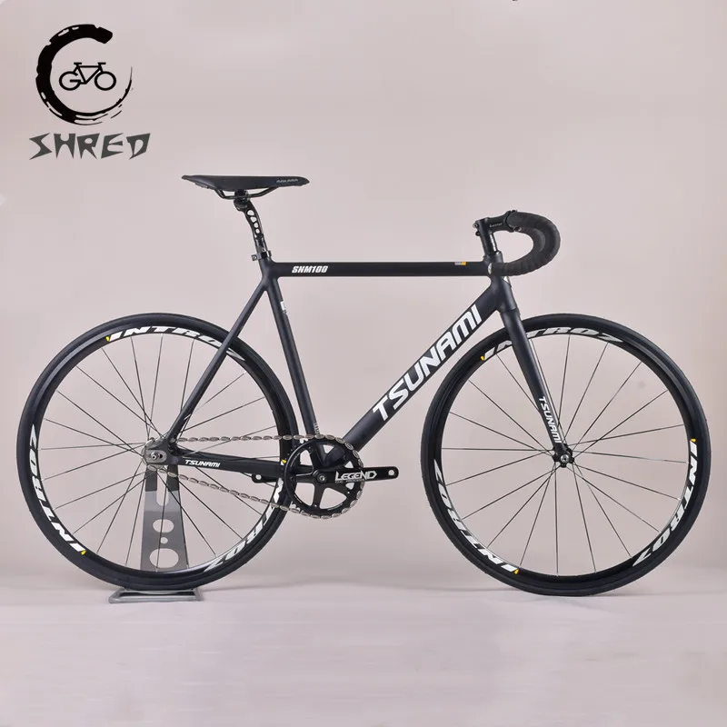 New Tsunami Snm100 Fixie Bike 49/52/55/58cm Single Speed Fixed Gear Bicycle  700c Track Frameset With Intro7 Flat Spokes Wheelset - Bicycle - AliExpress