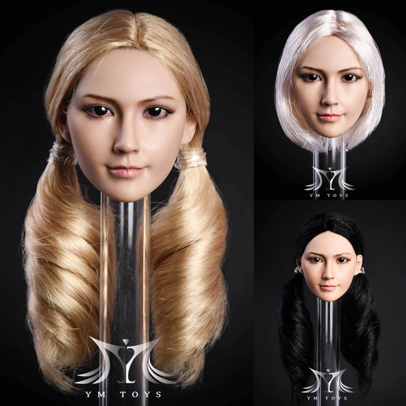 

YMTOYS YMT010 1/6 Female The Asia Beauty Head Sculpture Carving Hair Be Transplant Model Fit 12" TBL PH Rubberized Body Action