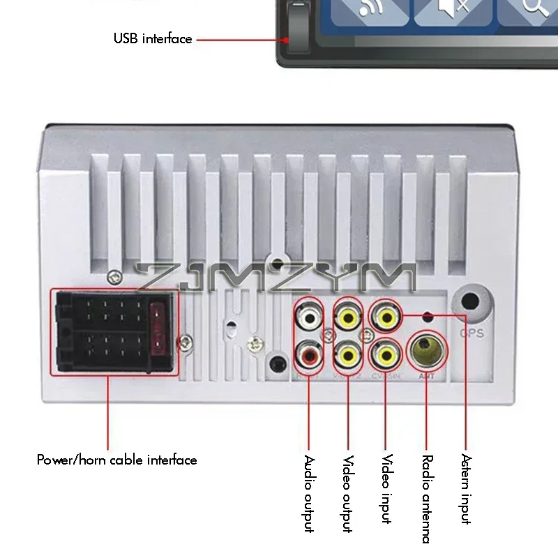 Car Radio Player Car MP5 Player Bluetooth GPS Radio USB Card Bluetooth Power Amplifier 7 Inch Touch Screen