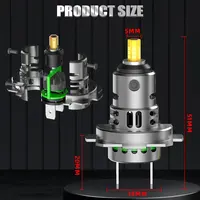 2200W 360 H7 LED Car Headlight Bulb Canbus 3000000LM Light for Car Turbo Mini Size H7 LED HeadLamp 6000K 12V Wireless with Fan - Image 6