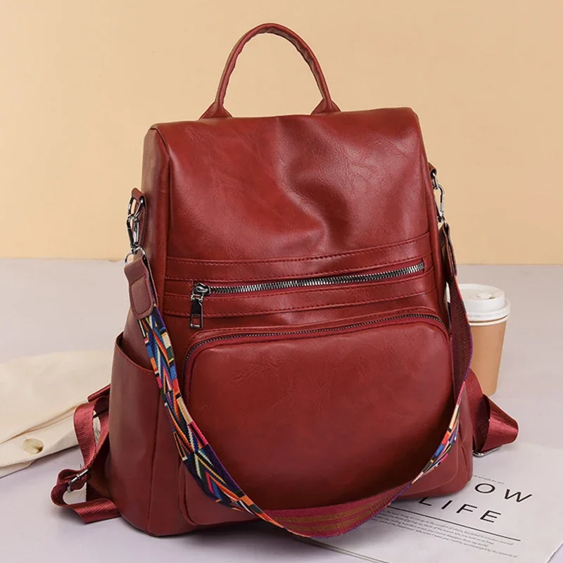 

2023 новый дизайнерский рюкзак, женский кожаный рюкзак высокого качества, школьные сумки для девочек-подростков, вместительный дорожный рюкзак