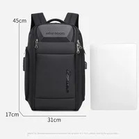 Multi functional Business Bag Waterproof Lockable Anti-theft Breathable Backpack USB Charging Large Capacity Travel Bag 1