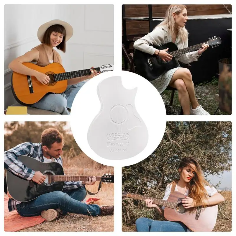 Moisture Absorber for Musical Instrument Desiccant Moisture Absorbers Dehumidifier Guitar Shaped Reusable Desiccant