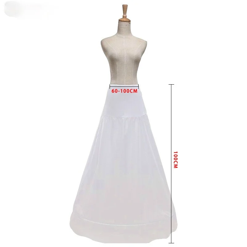 Wholesale Price 1 Hoop Bone Elastic Waist Petticoat for Bridal Mermaid Wedding Dress Crinoline Slip Underskirt In Stock