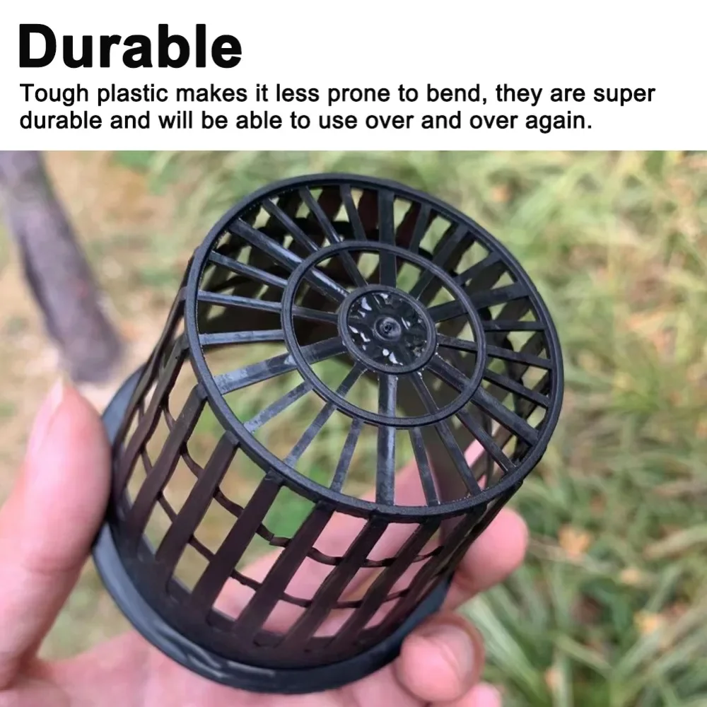 Black 3 Inch Nursery Pots Wide Lip Hydroponics Cups Colonization Mesh Pot Soilless Net Basket Gardening Accessories 1pc