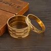18k 45MM Inner 8MM Width Seychelles Fashion Design Thick Gold Color Baby Kids Fixed Size Bangles Bracelet Jewelry Christmas Gift 6