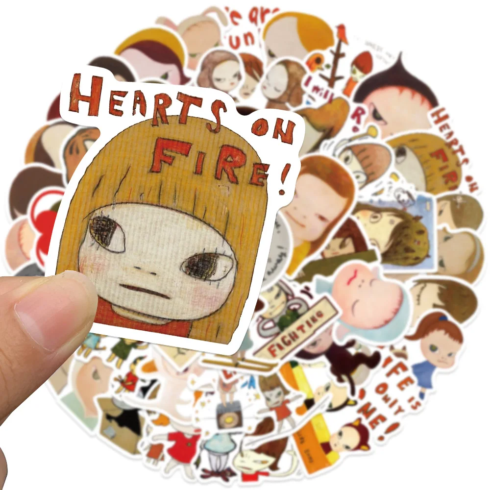 50PCS Japan Nara Yoshitomo Stickers Cute Decal Laptop Motorcycle Luggage Snowboard Fridge Phone Car Waterproof Sticker 3