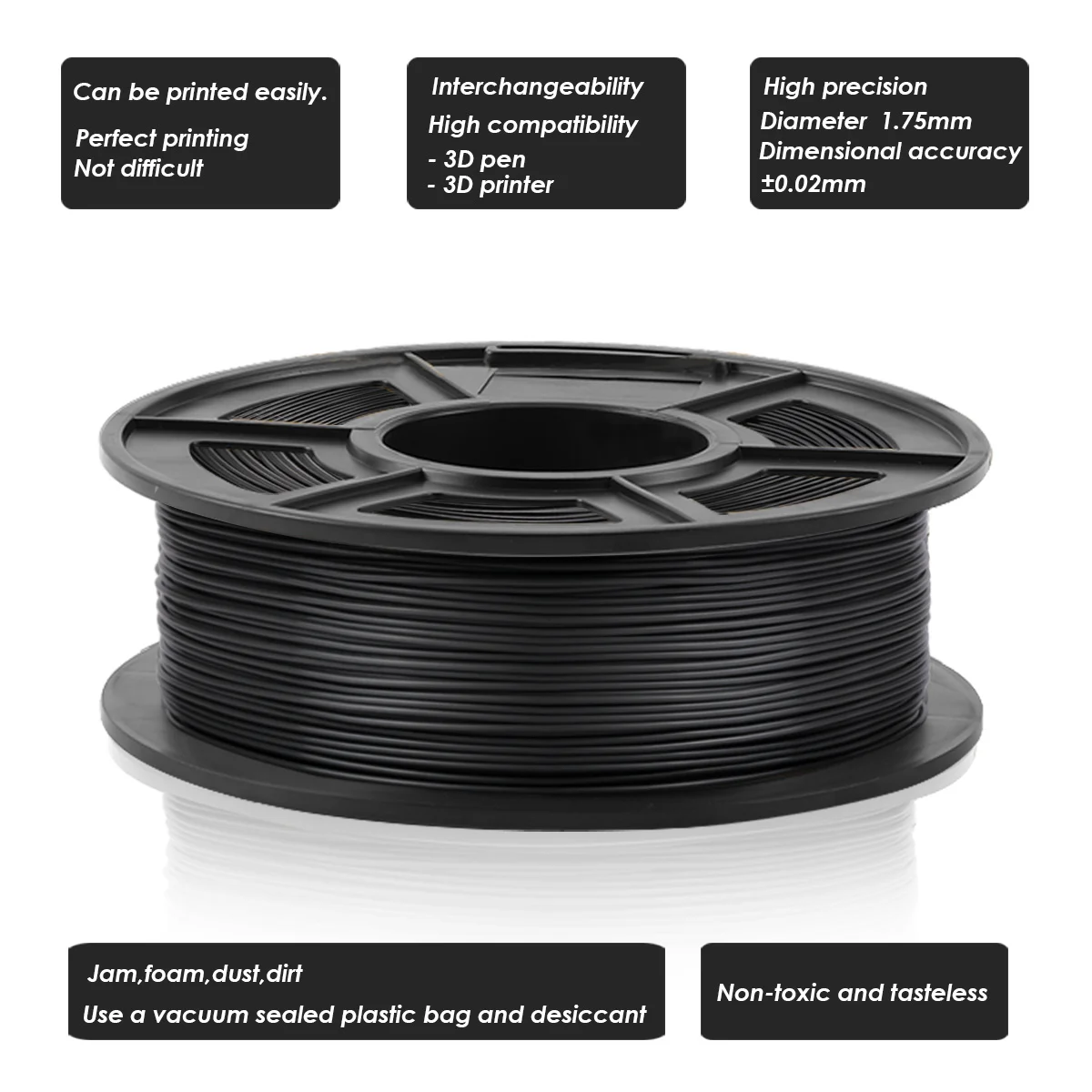 JAYO PETG/SILK/PLA PLUS/ABS/PLA Filament 3D Printer 1.75MM 5Rolls/Set For  FDM Printing DIY Gift Plastic for 3D Pen Filament