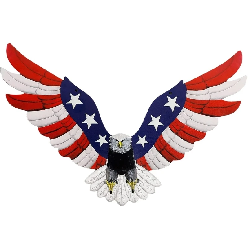 

Metal American Bald Wall Art Hanging Patriotic Sculpture Decoration