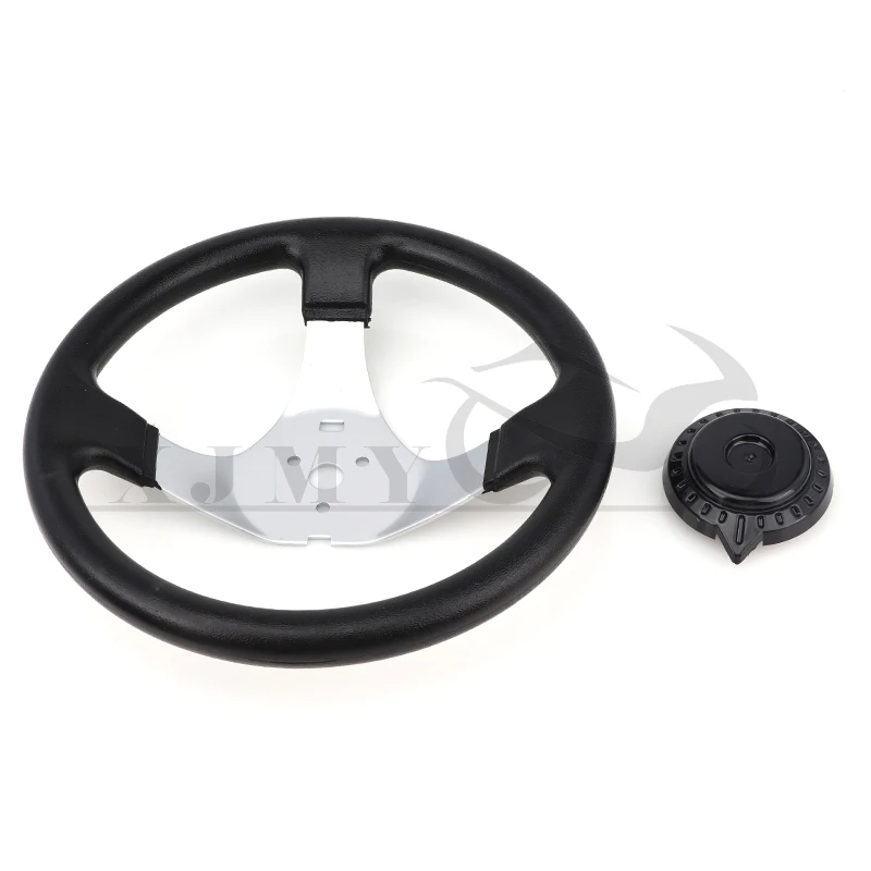 

300mm 30cm Steering wheel With Cap Assy Fit For DIY China Go Kart Buggy Karting ATV UTV Bike Parts