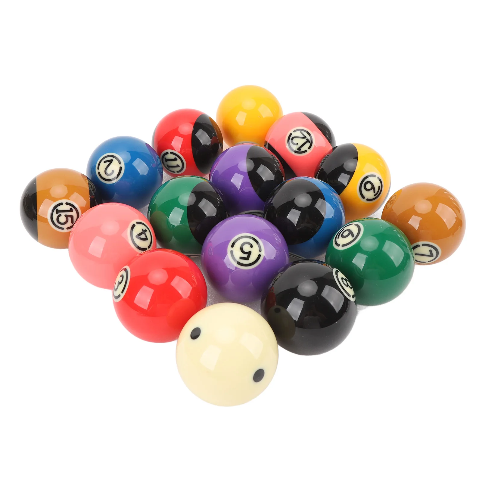 2.25inch Billiard Balls Resin High Friction Resistance Professional TV Style Pool Balls Set for Tournament Practice