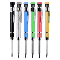 2.8mm Mechanical Pencil Deep Hole Marking Long Head Solid Carpenter Pencil Metal Built-in Sharpener Woodworking Deep-hole Marker 1