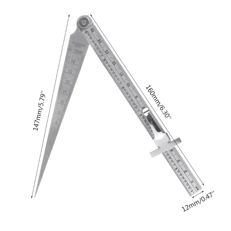 Stainless Steel Welding Taper Gauge Simple and Reasonable Feeler Gauge Hole Inspection Test Ruler Supplies images - 6