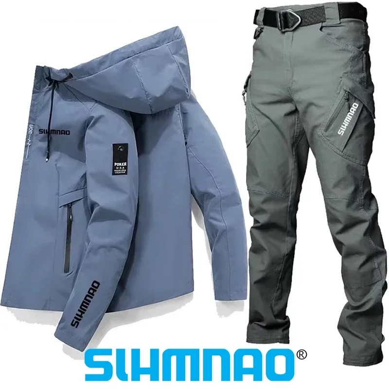 Fishing Suit Set, Jacket, Tactical Pants, High-quality Spring and Autumn Sun Protection Season Outdoor Sports Fishing Suit