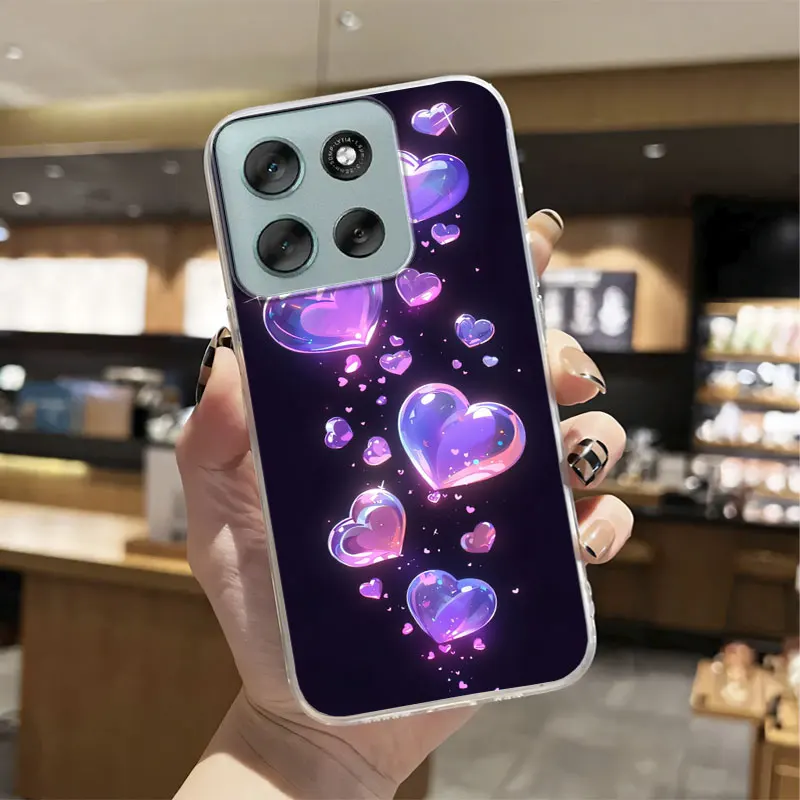 Marble Floral Clear Print Silicone Soft Phone Case