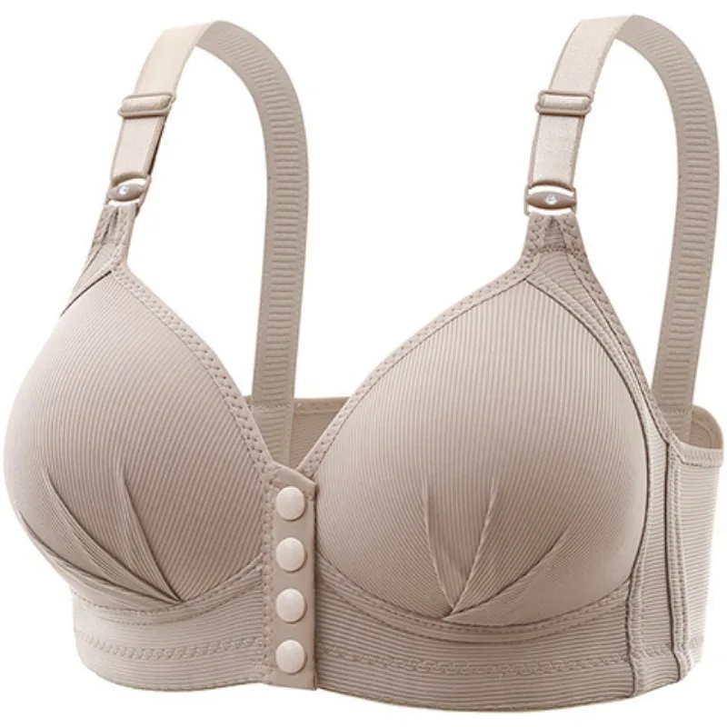 Push Up Bra - Large Size Front Buckle Wire Free Adjustable Strap Bra | Breathable Comfortable Women's Underwear