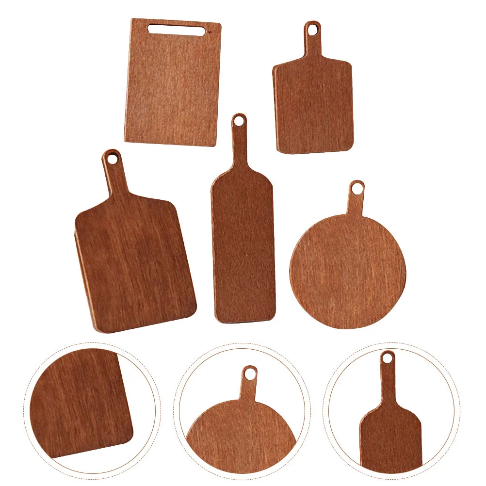 

Micro Scene Decorative Wood Simulated Miniature Cutting Boards Miniature Kitchen Prop Miniature Chopping Boards