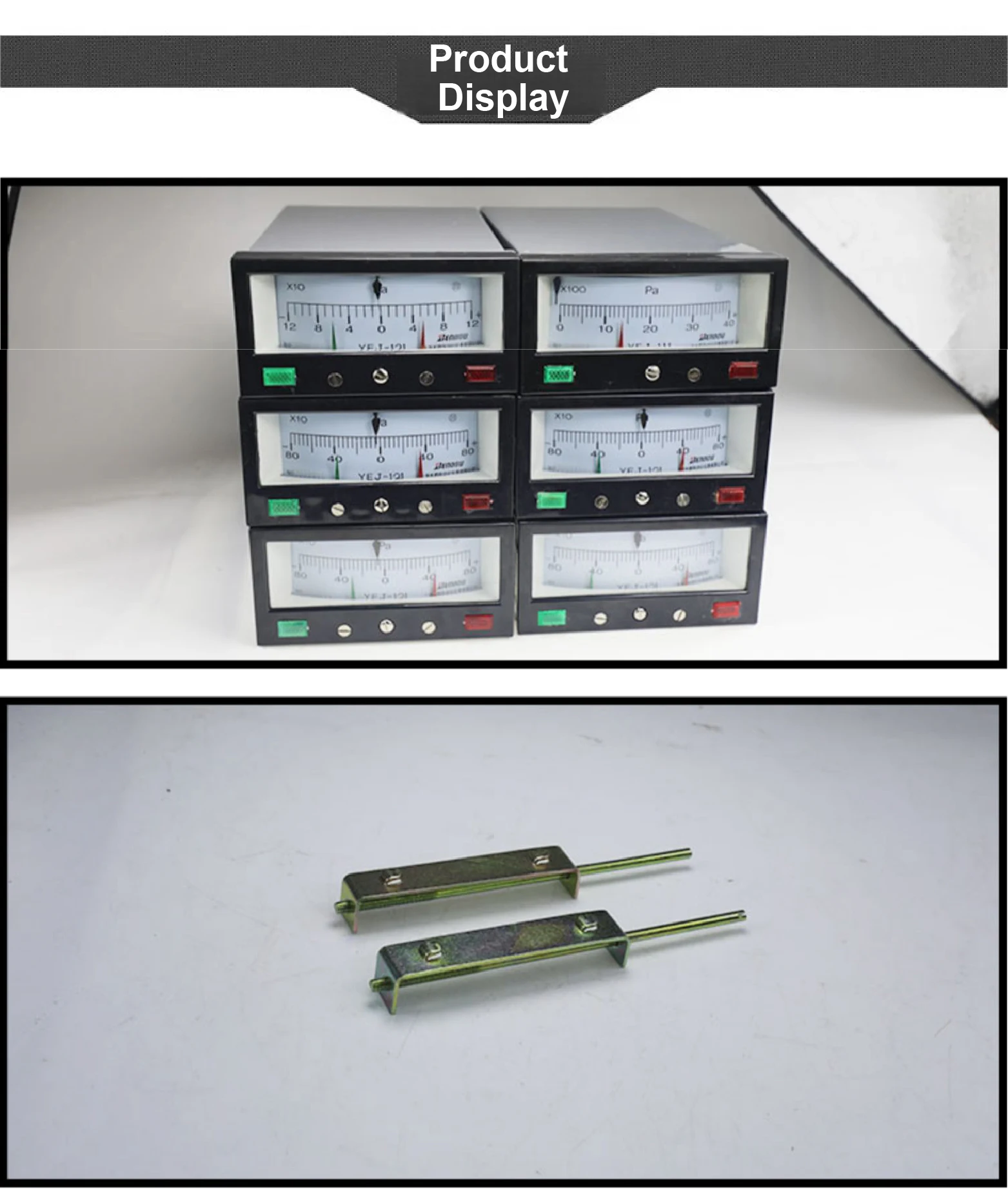HVAC Rectangular Differential Pressure Gauge YEJ-111 Micro Air Manometer Diaphra