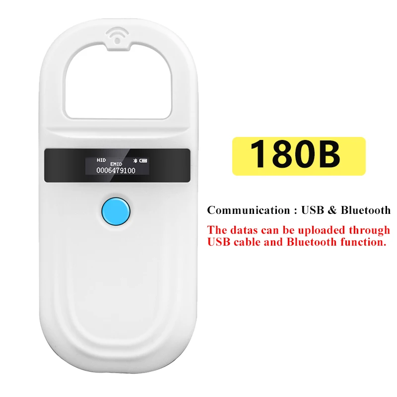 Handheld Animal RFID Microchip Scanner 134.2kHz/125kHz Pet Tag Reader USB