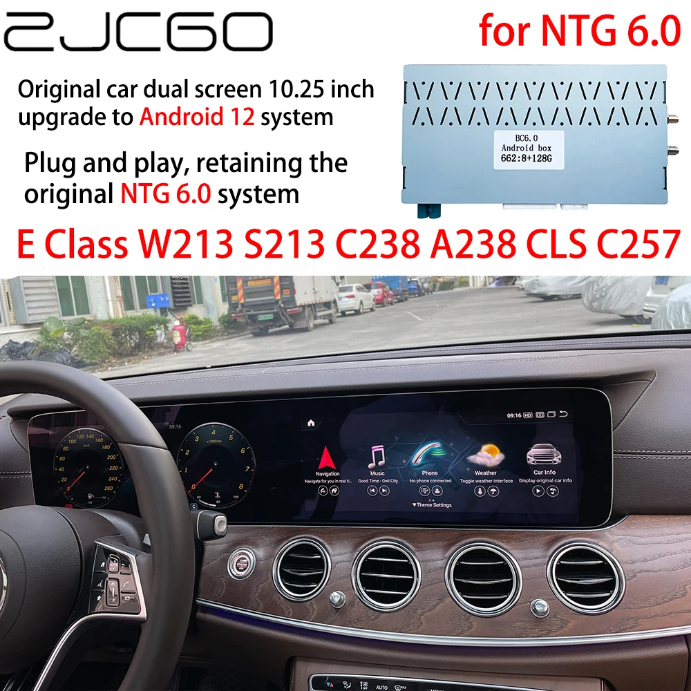 ZJCGO Dual 10.25 pollici Screen Upgrade Android 12 interfaccia di sistema NTG 6.0 per Mercedes Benz classe E W213 S213 C238 A238 CLS C257