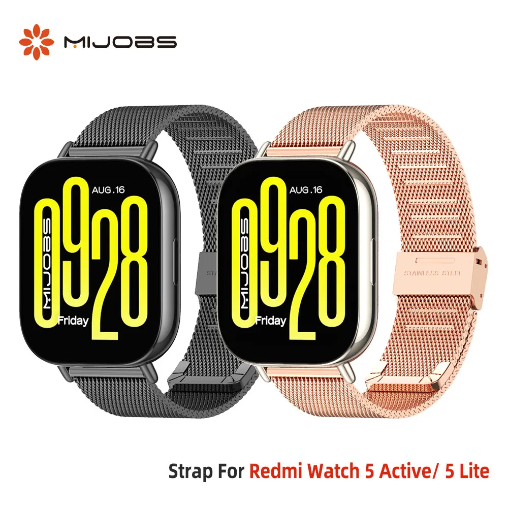 Enhanced Stainless Steel Metal Strap for Smartwatches - 22mm Wristband