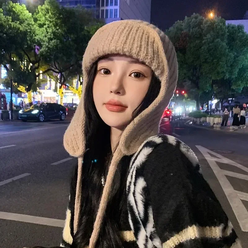 2023 Fashion Knitted Trapper Hat for Women Men Winter Knit