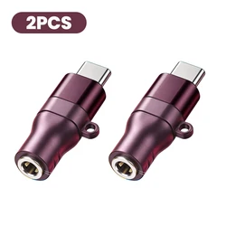 Universal USB - C to 3.5mm Audio Adapter (Wine Red 2PCS)