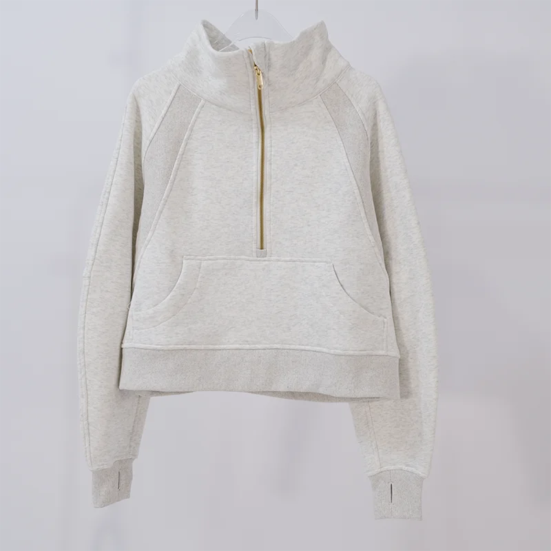 Lulu Scuba Women's Half Zipper High Collar Autumn And Ainter Long