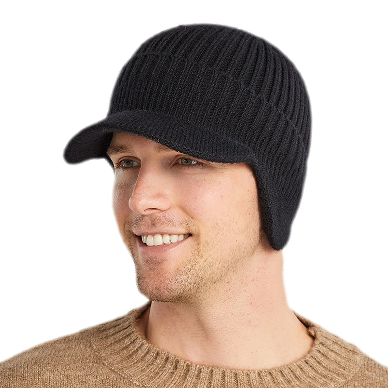 

Мужская теплая зимняя стандартная бейсболка, плотная Защитная шапка для ушей, лыжная шапка, Мужская теплая шапка для активного отдыха, велоспорта, походов