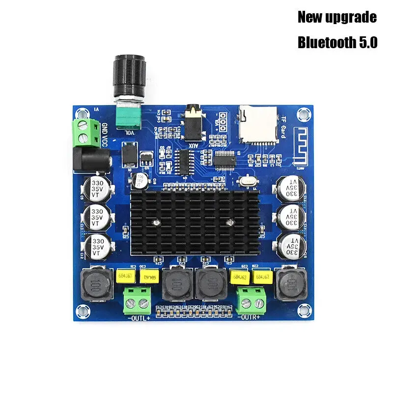 

Плата цифрового усилителя мощности Bluetooth 5,0 TPA3116, модуль 100 Вт * 2 TF AUX