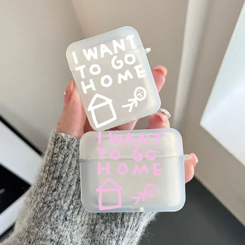 s I WANT TO GO HOME Wireless Earphone Protective Case