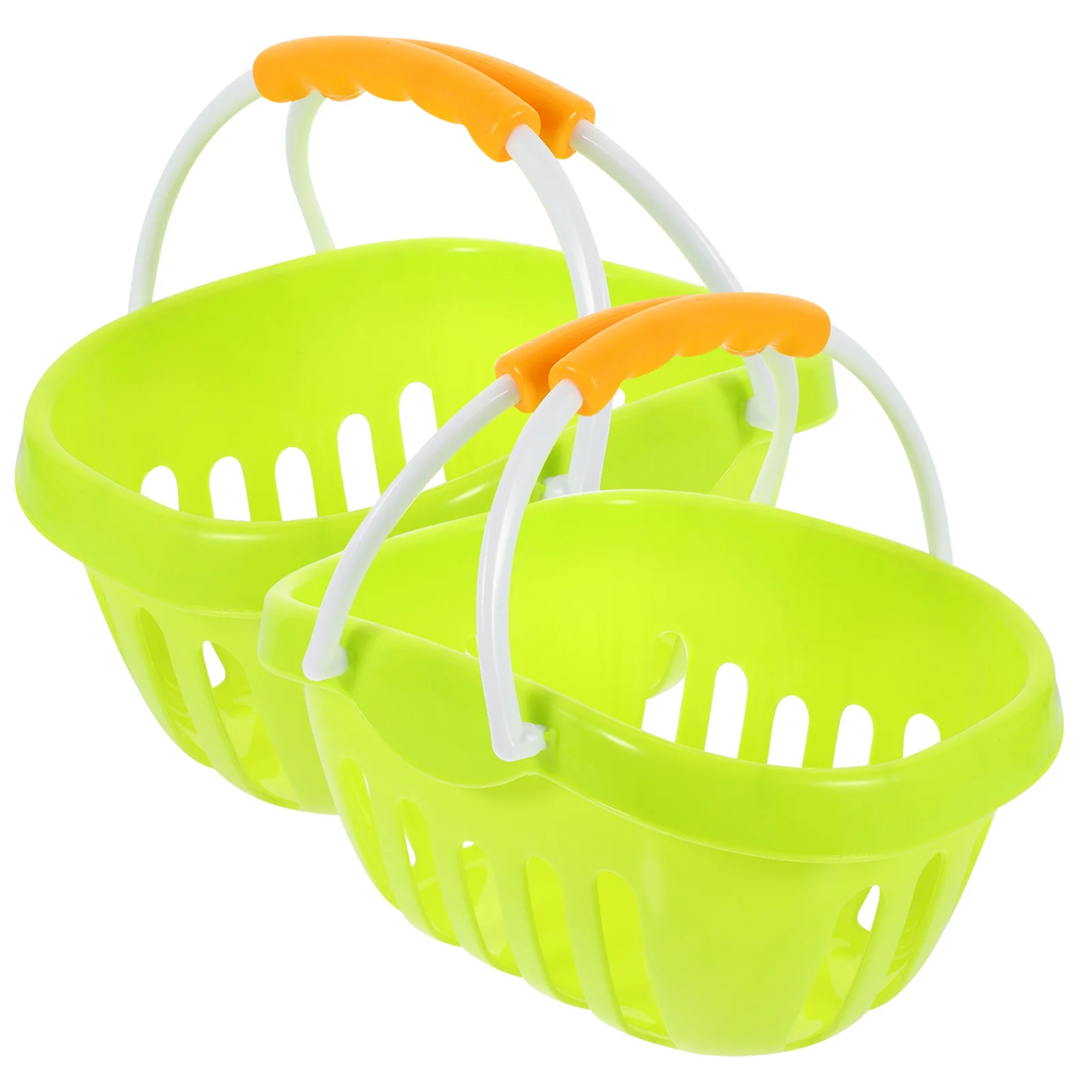 2 Pcs Simulated Basket Toy Simulation Toys Education Kids Cart Role-playing Child 5
