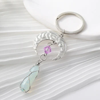 Pretty Moon Crystal Keychain