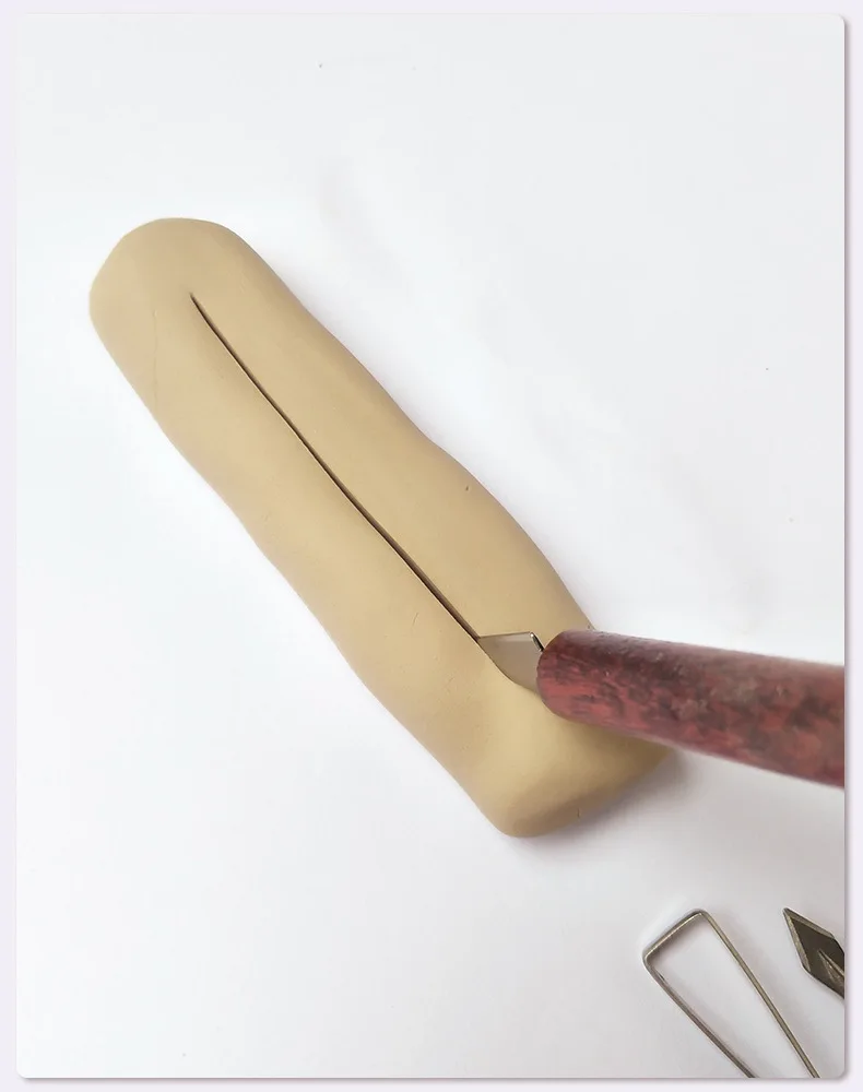 Description Picture 4 of item4/6/21 PCs Pottery Clay Ceramic Tool Kit Wooden Handle Carving Cutters Modeling Sculpting Art Supplies for DIY Handmade Crafts