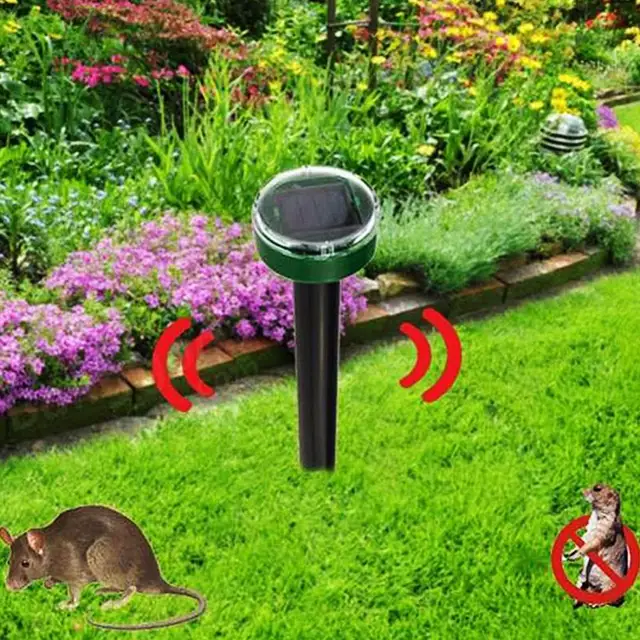 Ultrahangos Napenergia -Napenergia -Kültéri Kerti Farm Hajtású Károsító Kígyó Móli Patkány Egerek - Image 5