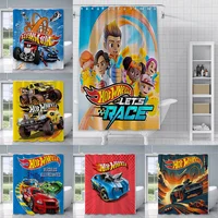Shower For Hot wheelss Curtain Waterproof Polyester Fabric Paint Colorful Bath Curtains Home Bathroom Decor Curtain With Hook