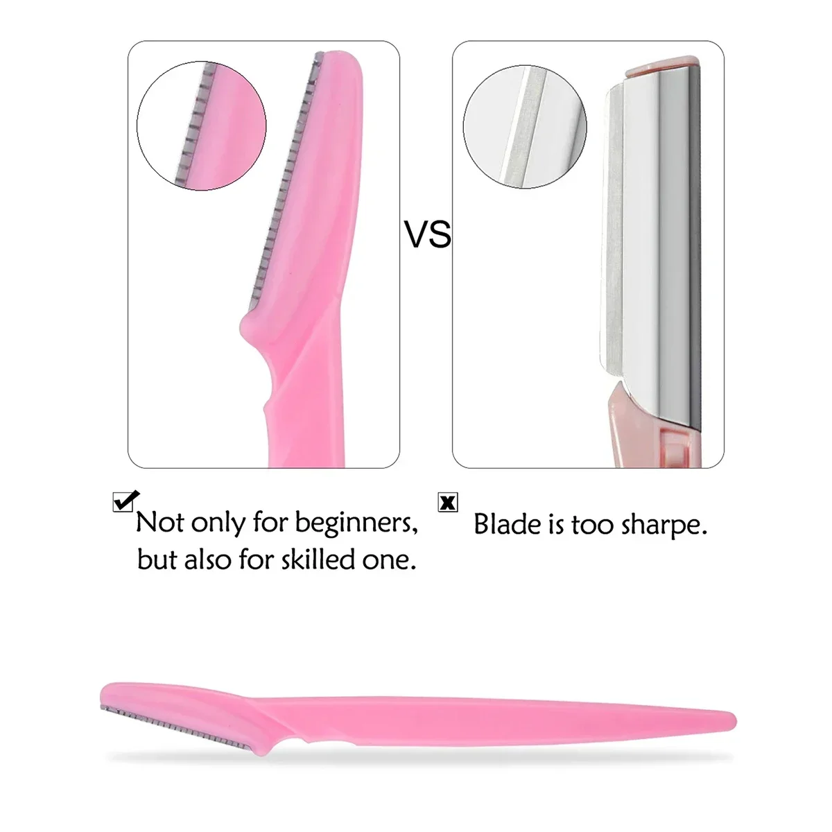 6/12Pcs Mix Color Eyebrow Razor Women Face And Body Safe Trimmer Hair Shaver Eye Brow Remover With Cover Small Makeup Tools Set 5