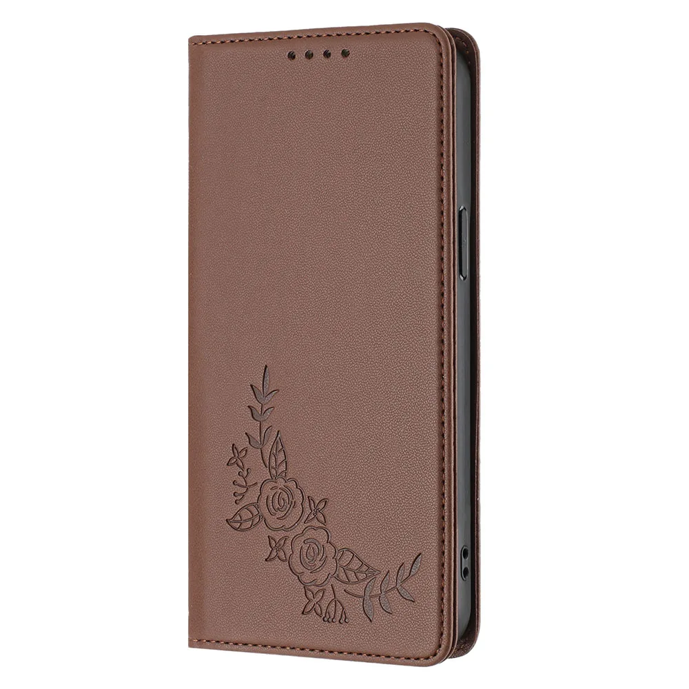 Magnetic Wallet Flip Leather Case with Butterfly Flower Design