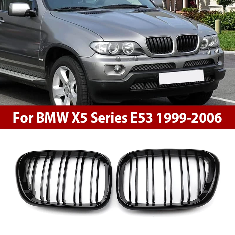 

Передняя решетка радиатора BMW X5 Series E53 Pre-LCI 1999-2006 глянцевая черная верхняя бампер Kindey решетка автомобильные аксессуары