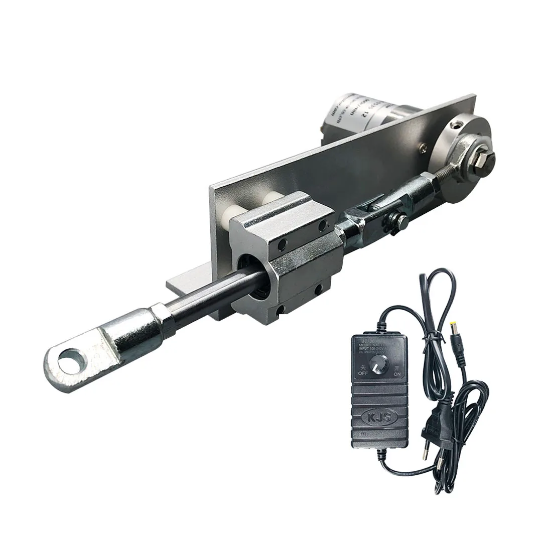 Atuador Linear Excêntrico do Push Rod do Eixo Curso do Motor do Telescópio dc 12v 1530 mm 2rpm1000rpm Força de Impulso 0.15.5kg Adulto