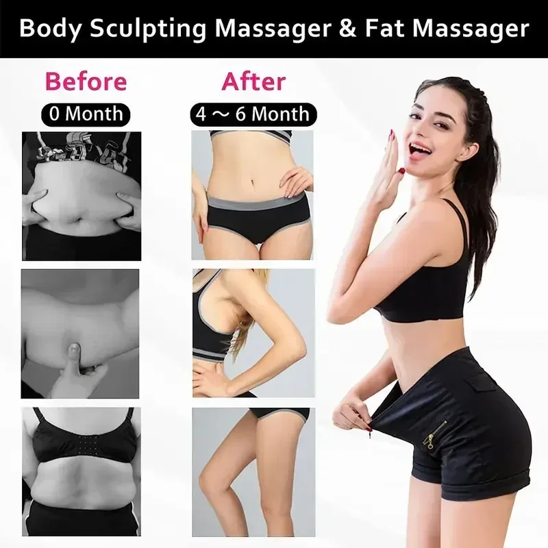 Belly Massager To Remove Fat Cellulite Remover Massager Electric Fat Sculpting Handheld With 5 Heads For Abdominal Belly Neck