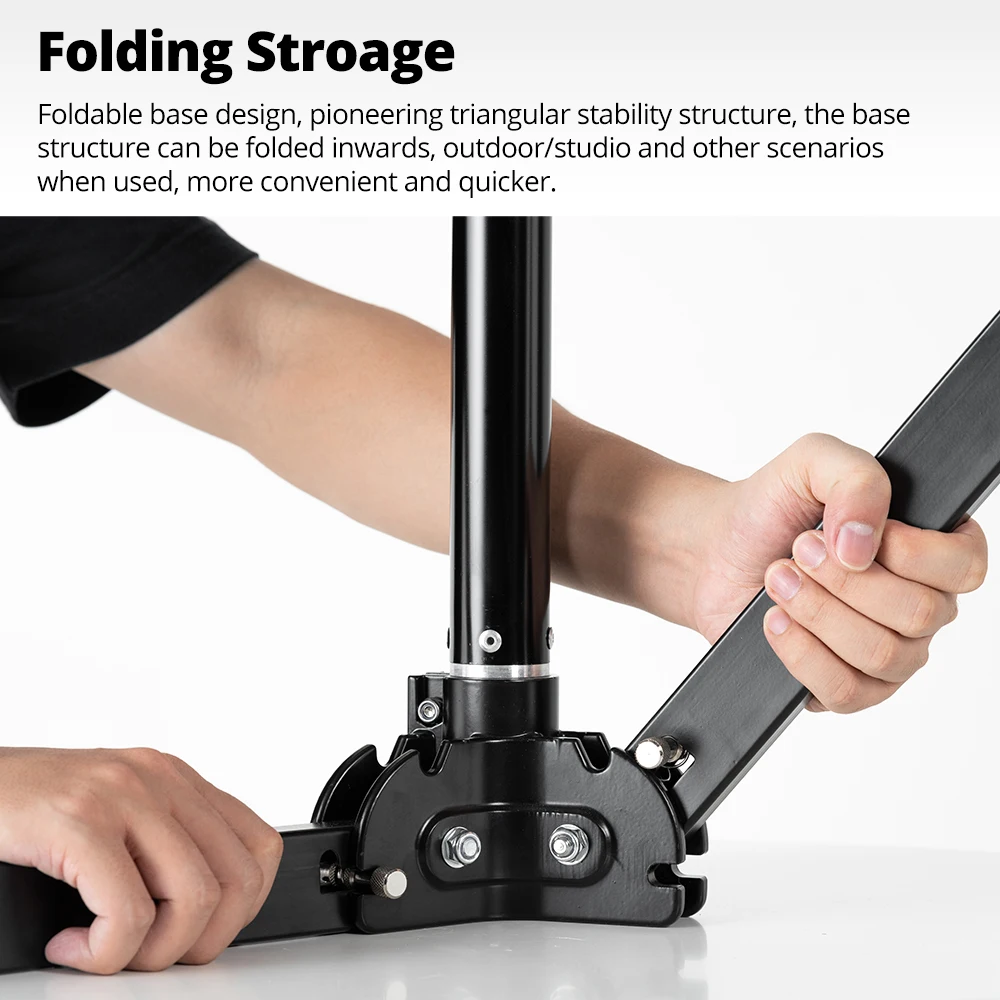 Teleprompter bracket AL140 wheeled light frame for live streaming T22 teleprompter board retracted folded and thickened tripod