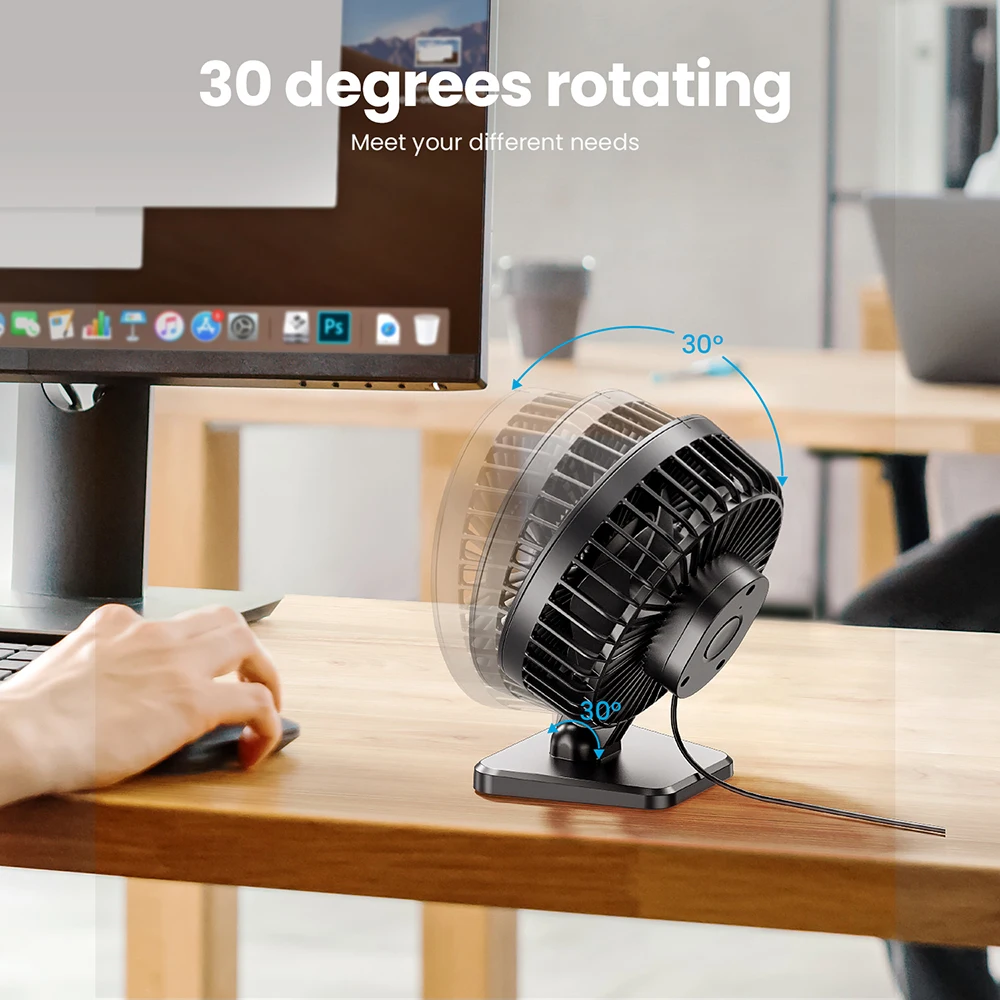 GAIATOP Mini USB Desktop Fan Portable Fan Desktop Office USB Quiet Cooling Fans Three Speed Adjustment Suitable For Home Office 5