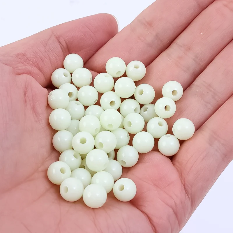 Scatola Assortita 8 Scomparti Con Perle Da Pesca Multicolore - Gomma E Plastica, Parzialmente Fosforescenti