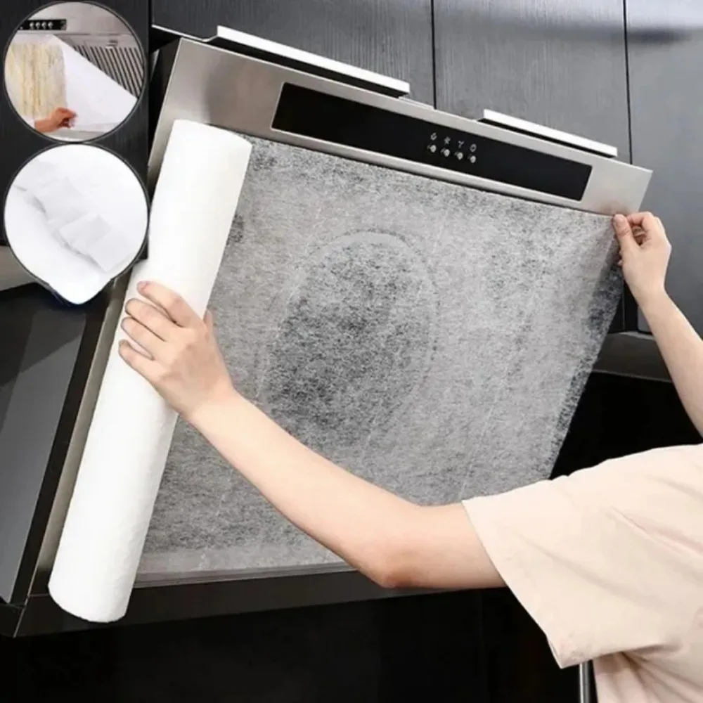 Disposable Non-woven Paper Grease Oil-Absorbing Cooker Hood Filter 5/10M