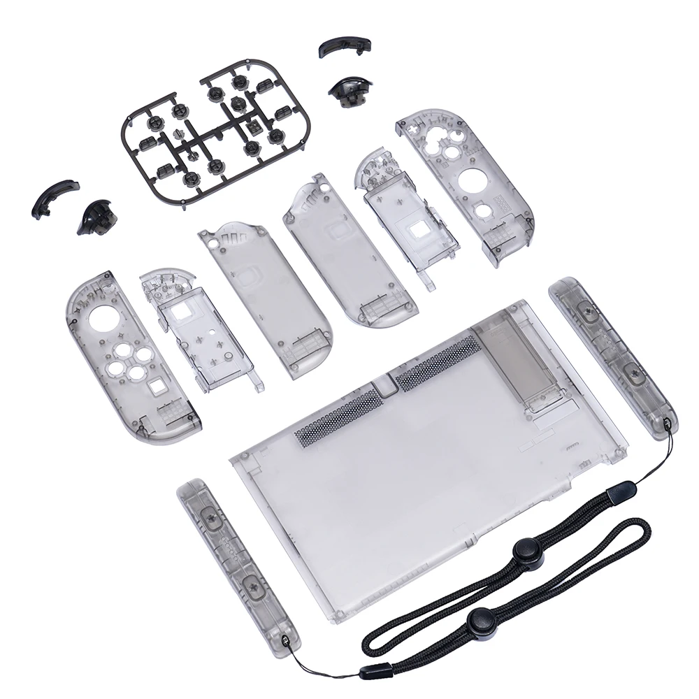 مجموعة حافظة سكنية بديلة شفافة من Joy-Con لمفتاح نينتند ، وحدة تحكم في ألعاب التبديل NS ، ملحقات قشرة ذاتية الصنع