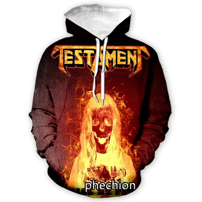 

phechion New Fashion Men/Women Testament ROCK 3D Print Casual Sweatshirt Hoodies Streetwear Men Loose Sporting Hoodies H32