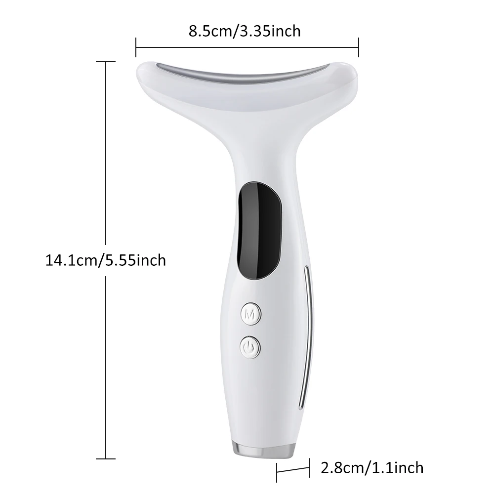 EMS Micro-current Neck Face Beauty Device LED IPL Skin Rejuvenation Cleaning Dou