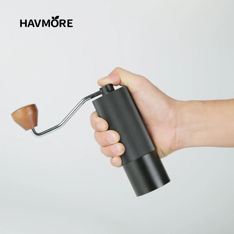 Premium Stainless Steel Manual Coffee Grinder - Burr Mill for Perfectly Ground Coffee